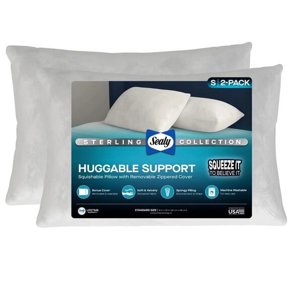 Sealy Sterling Huggable Pillow Standard, 2-pack - Picture 1 of 7